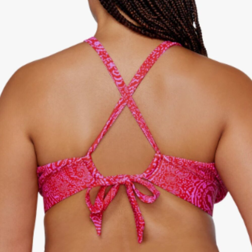 Raisins Las Virgenes Via Top Island Plus Bottom 2pc Bikini Set Red 20W - Picture 6 of 16